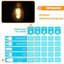 12 Pack 2W LED Edison Bulbs, 25 Watt Light Bulbs Equiv, 2700K Soft Warm with E26 Standard Base, LED ST19 Low Watt Light Bulbs, Not-dimmable, 120V
