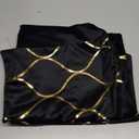 12x20 Inch Gold Velvet Throw Pillow Covers: 2 Pack Rectangular Decorative Pillow Cases for Bedroom Sofa Couch Living Room, Black