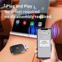 Wireless Carplay Adapter for iPhone New Intelligent Upgrade, Easy to Upgrade Wired CarPlay to Wireless, Instant Connection, Super Mini Car Playback Adapter for Cars with Built-in CarPlay