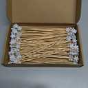 FoldTier 100 Pcs 8 Inch Snowflake Cocktail Picks for Fruit Kabobs Appetizers Cocktail Fancy Bamboo Skewers Sticks Toothpicks Cake Topper for Valentine Galentine Winter Disco Party Decor