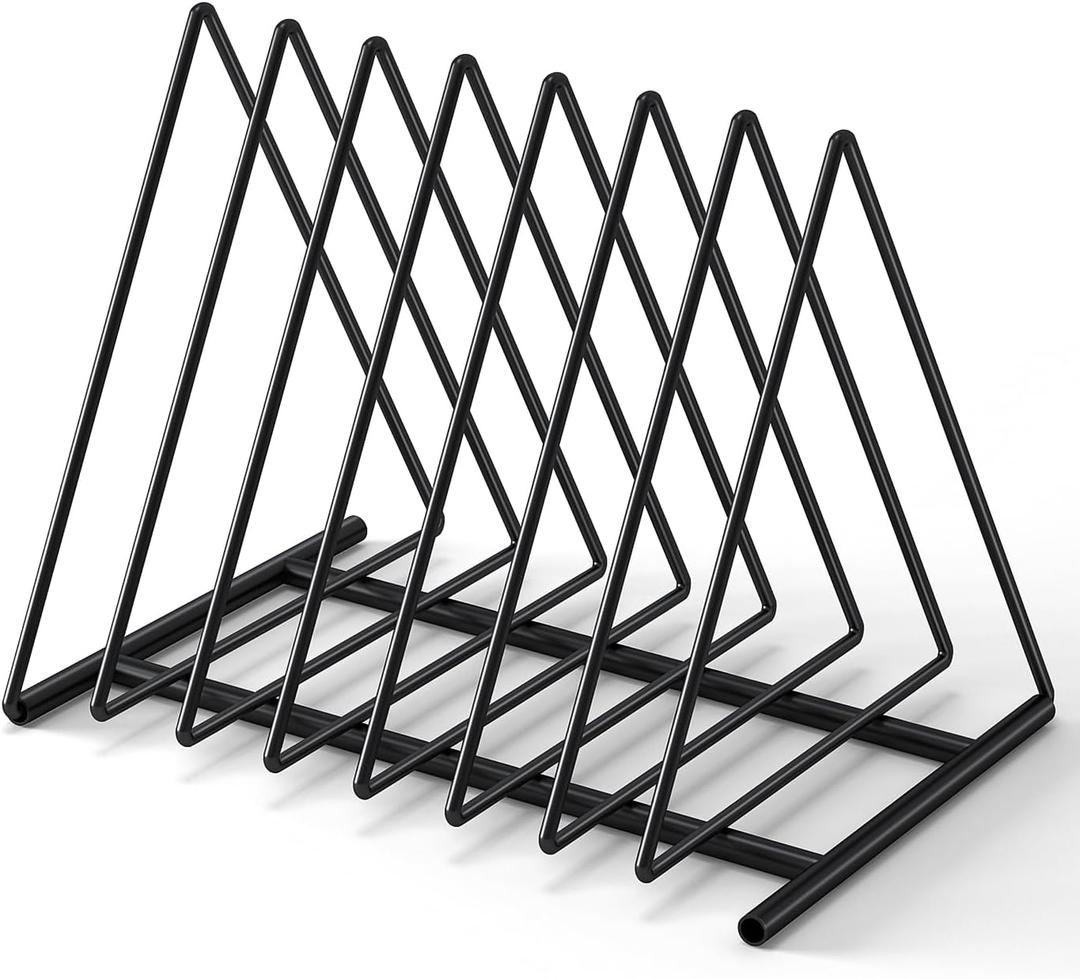 Upgraded Triangle File Folder Racks,7 Sections File Holder,File Storage Sorter/Stand,Desktop File Organizer,Wire Organizer Rack,Magazine Folder Holder,Letter/Legal, Anti-Scratch/Rusty (1-Set)