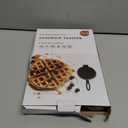 7 Inch Round Cast Iron Waffle Iron Plant Oil Care Two Piece Hinged Non Electric Waffle Maker for Indoor and Outdoor Picnics
