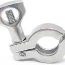 TC 0.5-0.75" Tri Clamp Stainless Steel 304 Heavy Duty Sanitary Clover with Silicone Gasket (2 Pack)