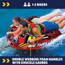 Wow Sports Thriller Towable Deck Tube for Boating Adults, Tubing Boat Inflatable for Water Sports 2 person