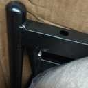 Dining Chairs Set of 2, Modern Kitchen Table Chairs with Soft White Seat Cushion and Durable Black Steel Frame, Upholstered Backrest for Dining Room and Bedroom, 2packs White