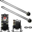 EWH-01 Electric Water Heater Tune-Up Kit, Includes Two Water Heater Thermostats, Two Water Heater Heating Elements - 4500W 240V, T-O-D Style Thermostat, Water Heater Replacement Parts