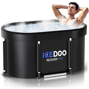 Upgrade XL 129 Gal Large Oval Ice Bath Tub for Athletes,Multiple Layered Portable Outdoor Cold Plunge Tub for Recovery,Cold Plunge for Family  Foldable Bathtubs for Gyms,Indoor,Outdoor use.