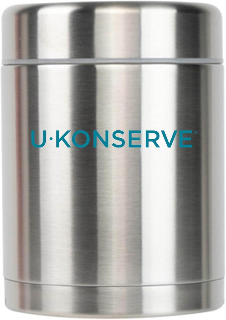 U Konserve Stainless Steel Insulated Food Jar Vacuum Sealed Thermos for Hot and Cold Food Wide Mouth - Leak-Proof Container BPA Free 12 Ounce