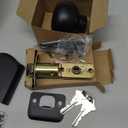 Veise VE018 Smart Knob Handle Lock - Fingerprint, App Control, Keyless Entry for Front Door and Bedroom, Electronic Digital Keypad, Auto Lock, Remote Access Sharing, IP55 Weatherproof, Matte Black
