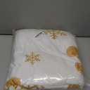 TRUEDAYS Throw Blanket Christmas Fluffy Blanket with Gingerbread and Snowflake Pattern - Reversible Sherpa Fleece Soft Blanket - Cozy Lightweight Throw Blanket for Couch Bed Sofa, 50x60 Inches