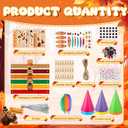 2 x Hiawbon 30PCS Thanksgiving Turkey Craft Kits, DIY Turkey Headbands Craft Kits, Thanksgiving Turkey Hats, Fall Decoration Supplies for Thanksgiving Home