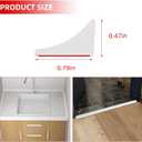 78 Inch Shower Threshold Water Dam, White Silicone Flexible Water Barrier, Self Adhesive Bathroom Kitchen Splash Guard for Sink, Shower, Bathtub