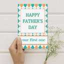 30 x First Fathers Day Card Gifts with Envelope Happy 1st Father's Day Cards Gift from Baby Boy Girl Fathers Day Greeting Card for First Time Dad to be New Dad Gifts for Men, Mix
