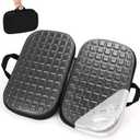 Portable Memory Foam Travel Seat Cushion,Thick Non-Slip Cooling Airplane Seat Cushion for Long Sitting Pressure Relief for Long Flights Travel,Commute, Airplanes, Camping,Office