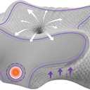 Cervical Neck Pillow - Memory Foam Pillow for Pain Relief Sleeping, Ergonomic Neck Support Contour Pillows for Side Back Stomach Sleepers, Orthopedic Breathable Pillowcase, Grey