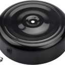 Black 7" Round Ripple Air Cleaner Intake Filter Cover Plain For Harley Sportster Touring Electra Glide Road King Softail Dyna