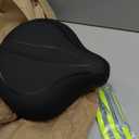 Bicycle Seat, Wide Bike Seat for Men Women, Comfortable Memory Foam Sweatproof Essential Bike Saddle -Dual Shock Absorbing-Best Bike Seat Replacement for Exercise Bikes, Mountain Bikes