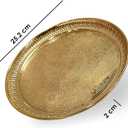 Craftsman 10 Inch Pure Brass Floral Design Pooja Aarti Thali Plate for Mandir, Temple, Indian Festival, Diwali, Aarti Platter for Prayer, Wedding Gift
