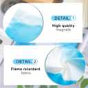 2 Pcs 1 x 4 Feet Fluorescent Covers for Ceiling Lights Magnetic Ceiling Light Cover with 8 Magnets for School Classroom Home Office Drop Lamp Decor (Cloud)