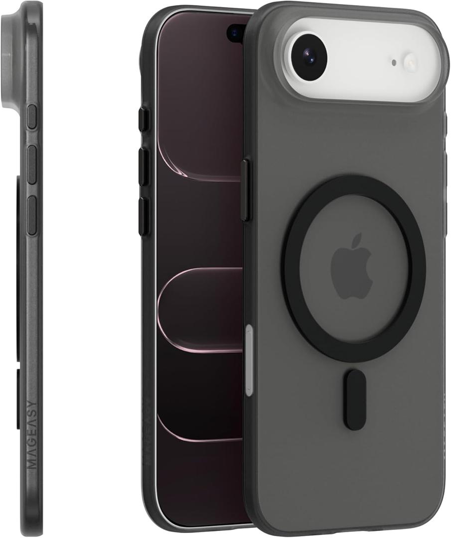 MAGEASY Designed for iPhone Air 6.5" Thin Case - Super Lightweight, 0.7mm Ultra Thin, Compatible with MagSafe, Anti-Fingerprint - Lyte M (Ash)