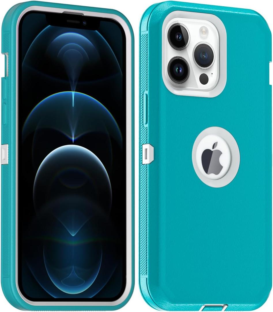 AICase for iPhone 12/iPhone 12 Pro Case,Heavy Duty Drop Protection Full Body Rugged Shockproof Military Protective Tough Durable Cover for iPhone 12/iPhone 12 Pro 6.1"_19 (Mint/White_02)