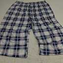 Ekouaer Capri Pajama for Women  Soft Sleepwear with Pockets Navy Plaid 2XL