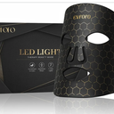 Led Face Mask Light Therapy, Red Light Therapy for Face, 7-1 Colors LED Facial Skin Care Mask, Black. Unopened