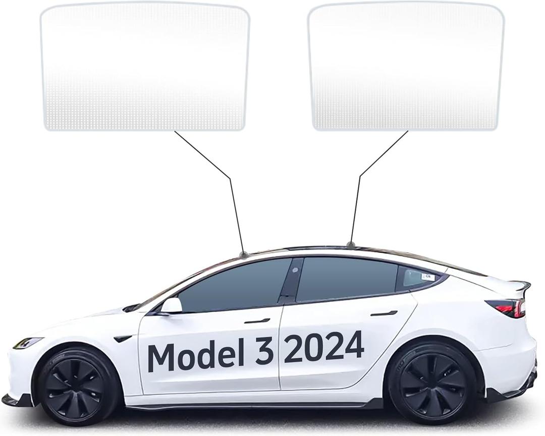 Roof Sunshade For 2024 2025 Tesla Model 3 Sunshade Roof Window Insulation UV Rays Protection Heat Blocking Shades Shading Rate 99% 2025 Tesla Model 3 Accessories 2025(Beige)