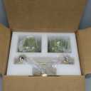 Bathroom Light Fixtures, 2-Light Brass Vanity wall Light Over Mirror with Green Tulip Glass Shade for Bedroom Living Room (Bulb Not Included)