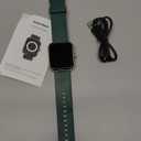 Smart Watch With Touchscreen Display And Green Silicone Band