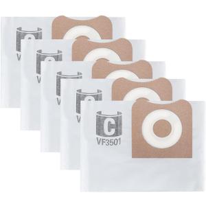 5 Pack Ridgid VF3501 Filter Bags, Compatible with Ridgid Shop Vac & Workshop 3-4.5 Gallon, Fine Dust Bags, Replacement Part# RIDGID VF3501 / WORKSHOP WS32045F