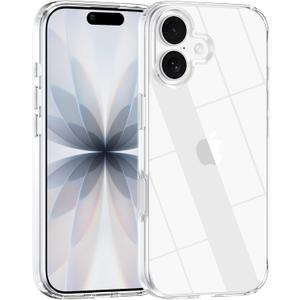Crystal Clear for iPhone 17 case,[Anti-Yellowing][Military-Grade Drop Protection] Hard PC Back +Soft TPU Frame Shockproof case for iPhone 17-6.3 inch (Clear)