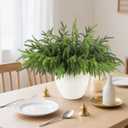 30Pcs Realistic Norfolk Pine Branches -18Inch Artificial Real Touch Christmas Pine Stems Picks Greenery Fake Cedar Pine Branch for Vase DIY Crafts, Xmas Indoor Outdoor Home Decor