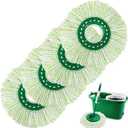 4 Pack Spin Mop Head Replacement Compatible with Libman Tornado, Microfiber Mop Head for Libman Tornado Spin Mop System, Machine Washable Mop Refill Head, Easy to Replace