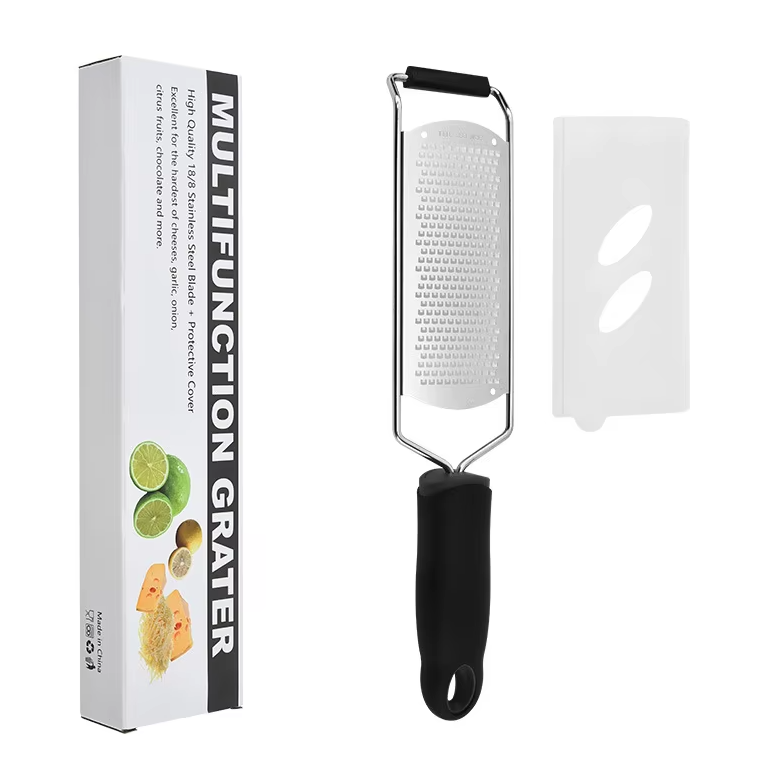 304 Stainless Steel Manual Grater Wide Plate Multifunctional Kitchen Tool for Cheese Lemon Ginger Garlic Onion Vegetables Fruits