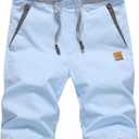 Tansozer Men's Shorts Casual Classic Fit Drawstring Summer Beach Shorts with Elastic Waist and Pockets (3X-Large)