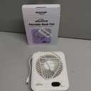 WHATOOK Small Desk Fan Personal Fans: 5000mah 25 Hours Battery Office Quiet Mini Desktop Fan Portable Rechargeable Travel Essentials (White, 2000)