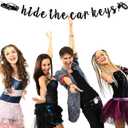 2 x Hide the Car Keys Banner, Funny Birthday Party Decorations for Boys Girls 16 15 Years Old, Sweet 16, Happy 16th Birthday Party Decorations Supplies, Gifts Ideas