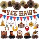 Western Party Decorations, Yee Haw Cowboy Theme Party Decorations Kit for Boys Birthday Cowboy Baby Shower Birthday Party Decor