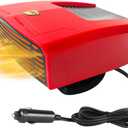 12 Volt Car Heater that Plugs into Cigarette Lighter, 150W Portable Windshield Defogger and Defroster, 360 Degree Rotary Base (red)
