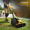 boldworks Electric Power Broom Artificial Turf Sweeper Outdoor Turf Cleaner Machine | 17" Grass Cleaning Brush Height Adjustable 30L Collection Bag Handheld Lighweight Ideal to Clean Corners and Edges