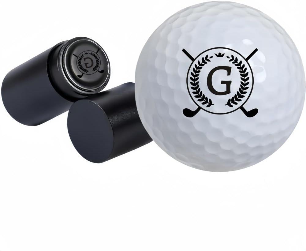 Golf Ball Stamp Personalized Custom Name Initial Letter Golf Balls Stamps Quick-Dry and Waterproof Golfing Marking Tool Ideal Gift for Golf Lovers Dad Husband