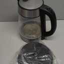 Speed-Boil Electric Kettle For Coffee & Tea - 1.7L Water Boiler 1500W, Borosilicate Glass, Easy Clean Wide Opening, Auto Shut-Off, Cool Touch Handle, LED Light. 360 Rotation, Boil Dry Protection (Black)