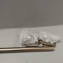 Ivilon Drapery Treatment Window Curtain Rod - Acrylic Ball 1 inch Pole. 28 to 48 Inch. Warm Gold