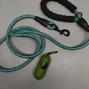Taglory Rope Dog Leash 6 FT with Comfortable Padded Handle, Highly Reflective Threads Leash for Medium Large Dogs, 1/2 inch, Turquoise