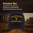 Yellowstone Trucker Hat, Adjustable Snapback Mesh Baseball Hat with Curved Brim (Midnight)