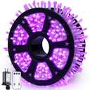 JMEXSUSS 600 LED Purple Christmas Lights Outdoor Indoor, 168ft Purple LED Christmas Tree Lights Plug in, DeepViolet Fairy String Lights for Outside Patio Fireplace Party Xmas Decorations