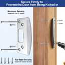Oversized Door Strike Plates 2 Pack, Heavy Duty Version, Extra Large Striker Plate, Reinforced Enlarged Strike with Large Hole, Fix Door Won't Latch in, Extended to Cover Worn Slot