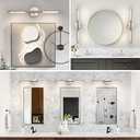 Brushed Nickel Bathroom Light Fixtures Over Mirror 24 Inch, 18W 360 Rotatable Dimmable 4000K LED Vanity Light Bar, Modern Bathroom Vanity Lights Above Mirror