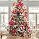 KI Store Burgundy Christmas Balls 34pcs 2.36-Inch Christmas Tree Decoration Ornaments for Xmas Tree Holiday Wreath Garland Decor Ornaments Hooks Included